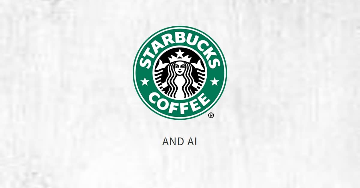 A logo for Starbucks AI sales strategy. 