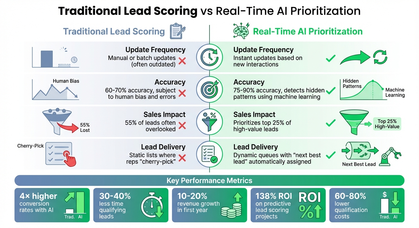 Traditional vs Real-Time AI Lead Scoring: Performance Comparison