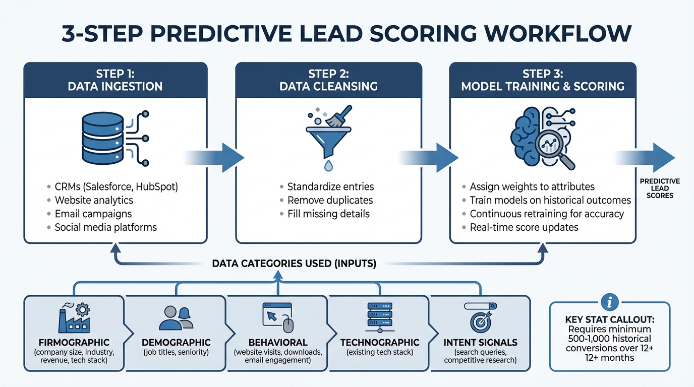 How Predictive Lead Scoring Works: 3-Step Process