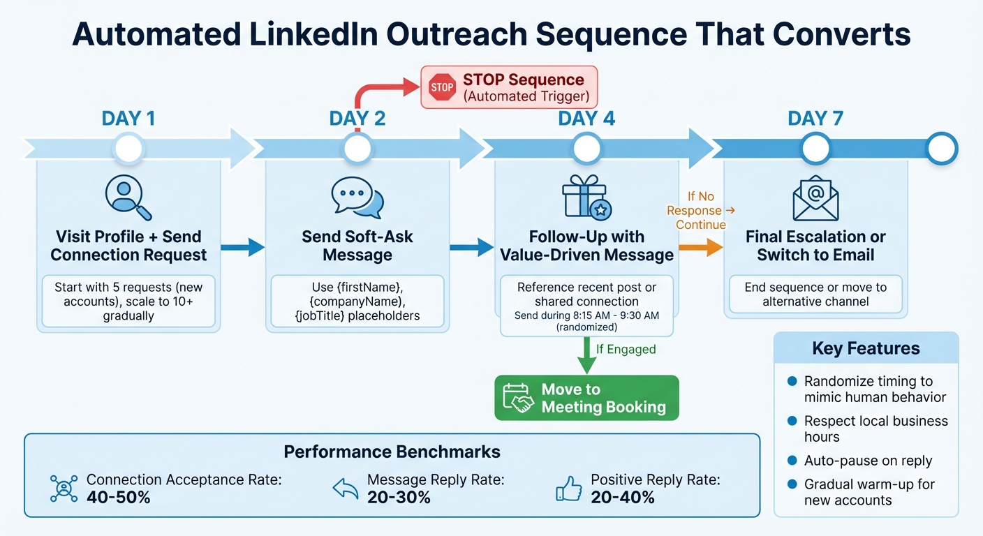 LinkedIn Outreach Automation Workflow: 7-Day Sequence for Multiple Clients