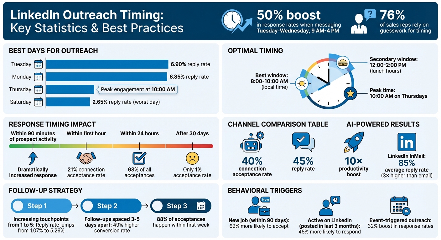 LinkedIn Outreach Timing Statistics: Best Days, Times, and Response Rates