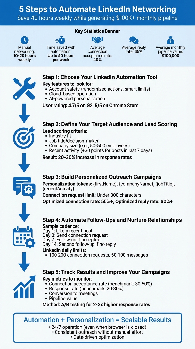5 Steps to Automate LinkedIn Networking with Key Metrics